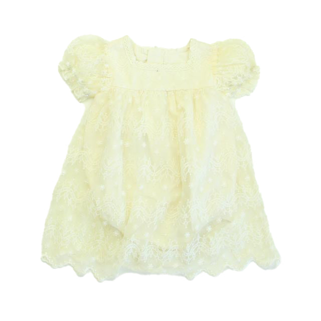 Shein Girls Ivory Dress Size: 9-12 Month Ivory