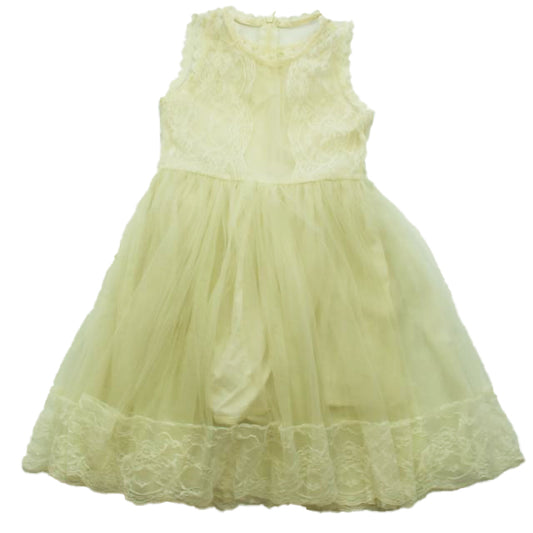 Bow Dream Girls Ivory Dress Size: 4T Ivory