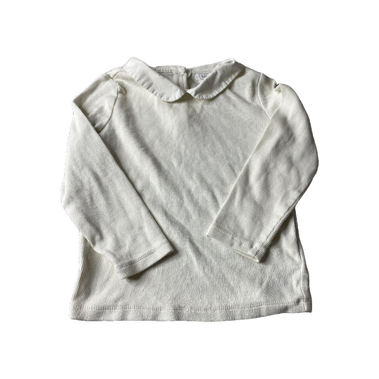 Gap Girls Ivory Long Sleeve Shirt Size: 3T Ivory