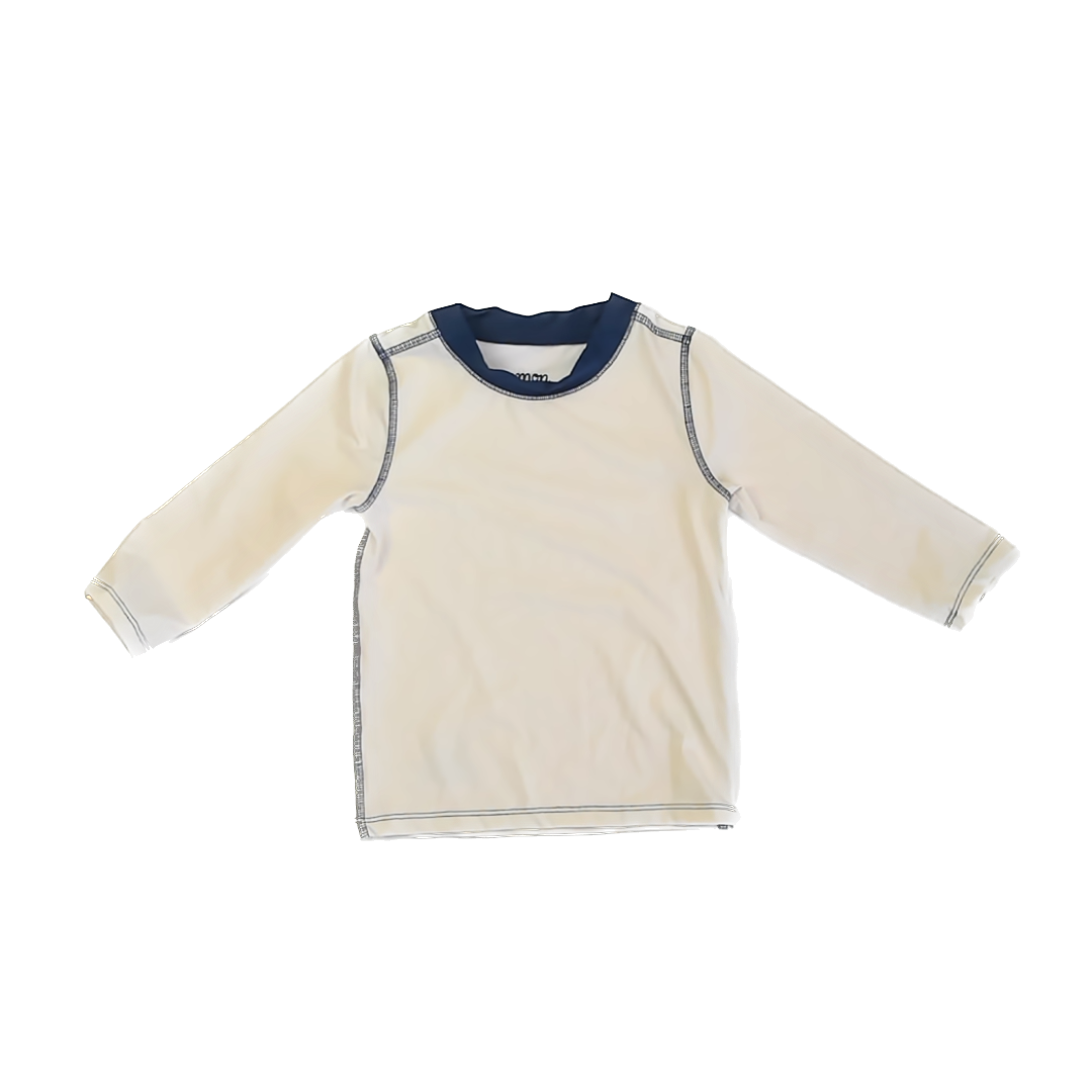 Mon Coeur Boys Ivory Rashguard Size: 5T Ivory