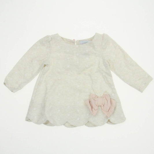Maggie & Zoe Girls Ivory Long Sleeve Shirt Size: 6-9 Months Ivory