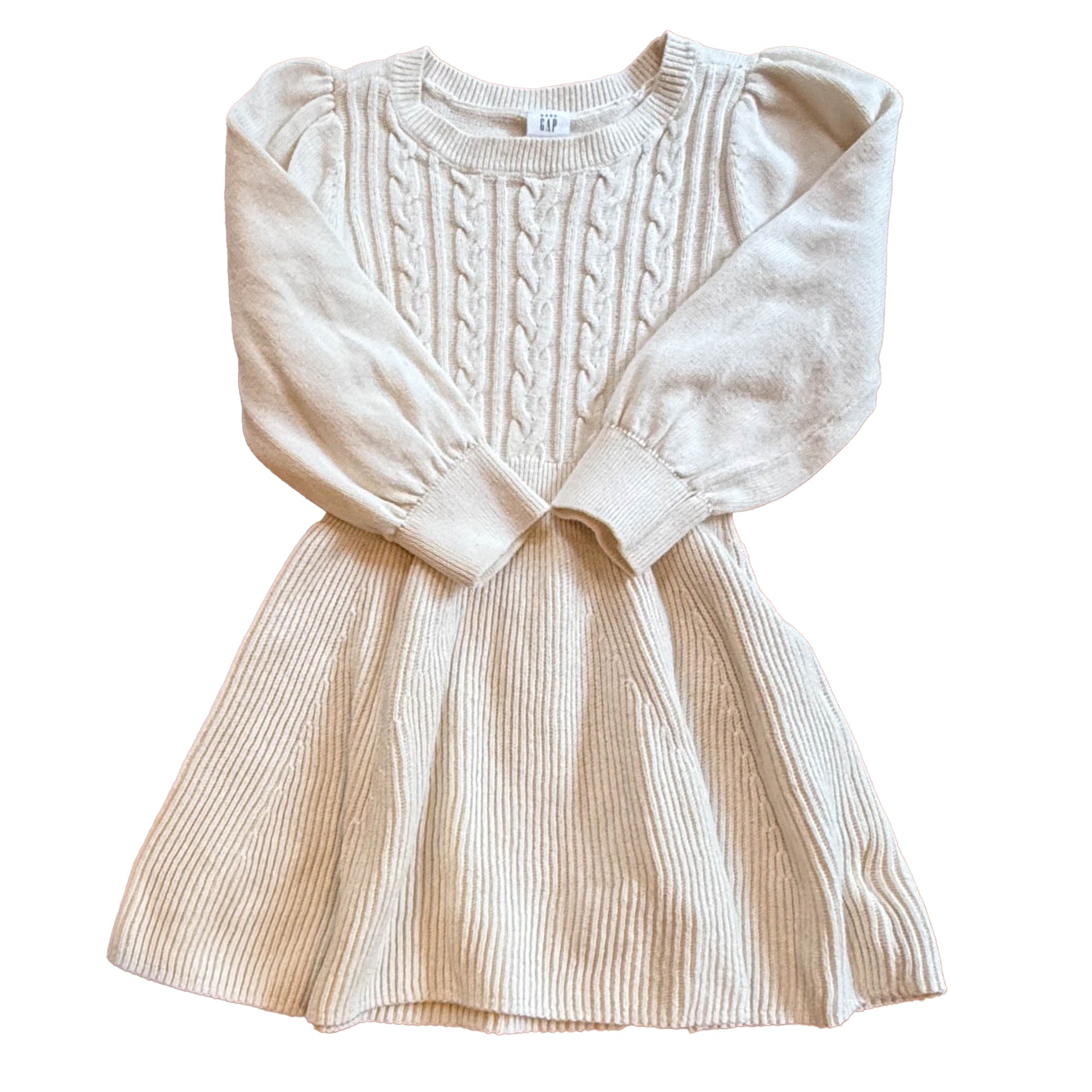 Gap Girls Ivory Sweater Dress Size: 3T Ivory