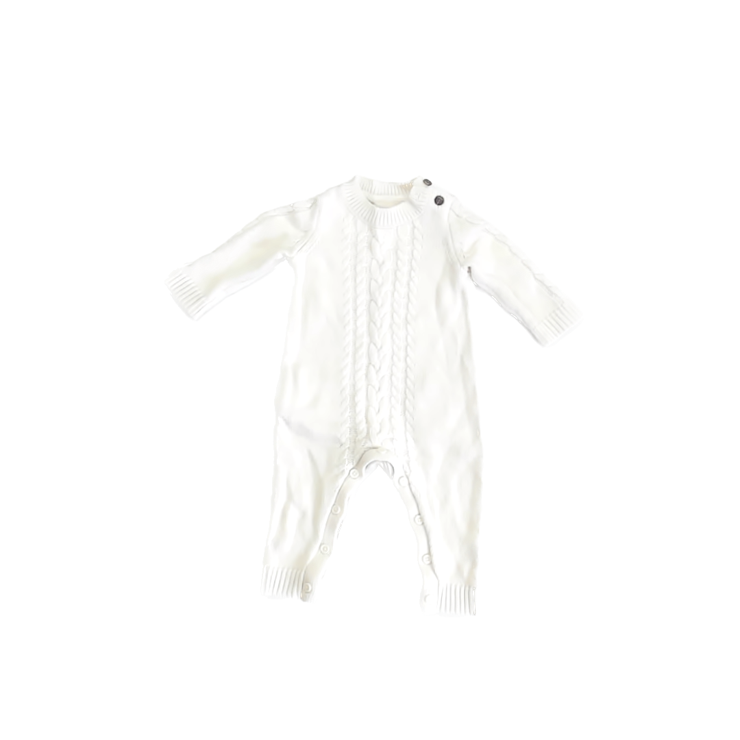 Gymboree Unisex Ivory Long Sleeve Outfit Size: 0-3 Months Ivory