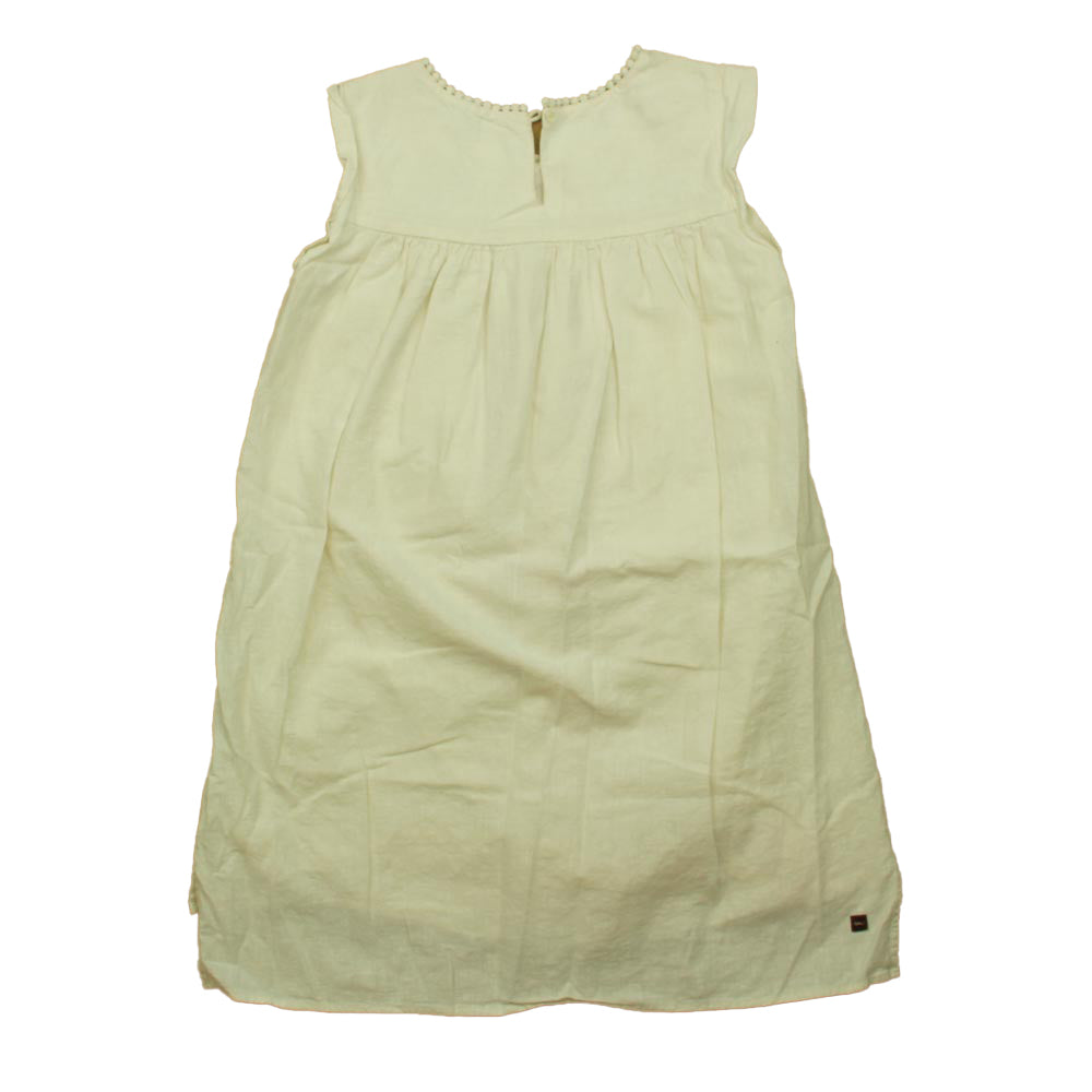 Tea Collection Girls Ivory Dress Size: 8 Years Ivory