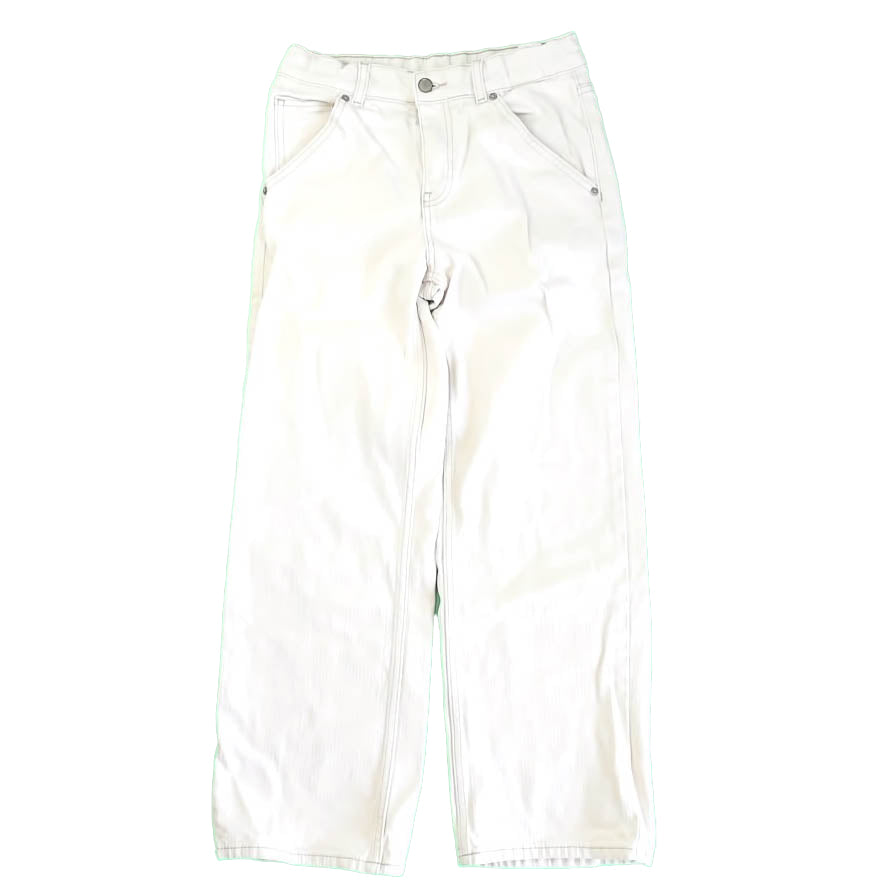 Zara Girls Ivory Jeans Size: 13-14 Years Ivory