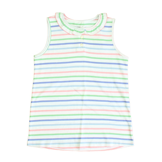 Classic Prep Girls Jungle Multistripe Polo Shirt Size: 6-14 Years