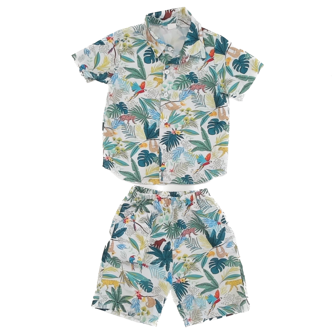 Unknown Boys Jungle Print Apparel Sets Size: 4-6T Jungle Print