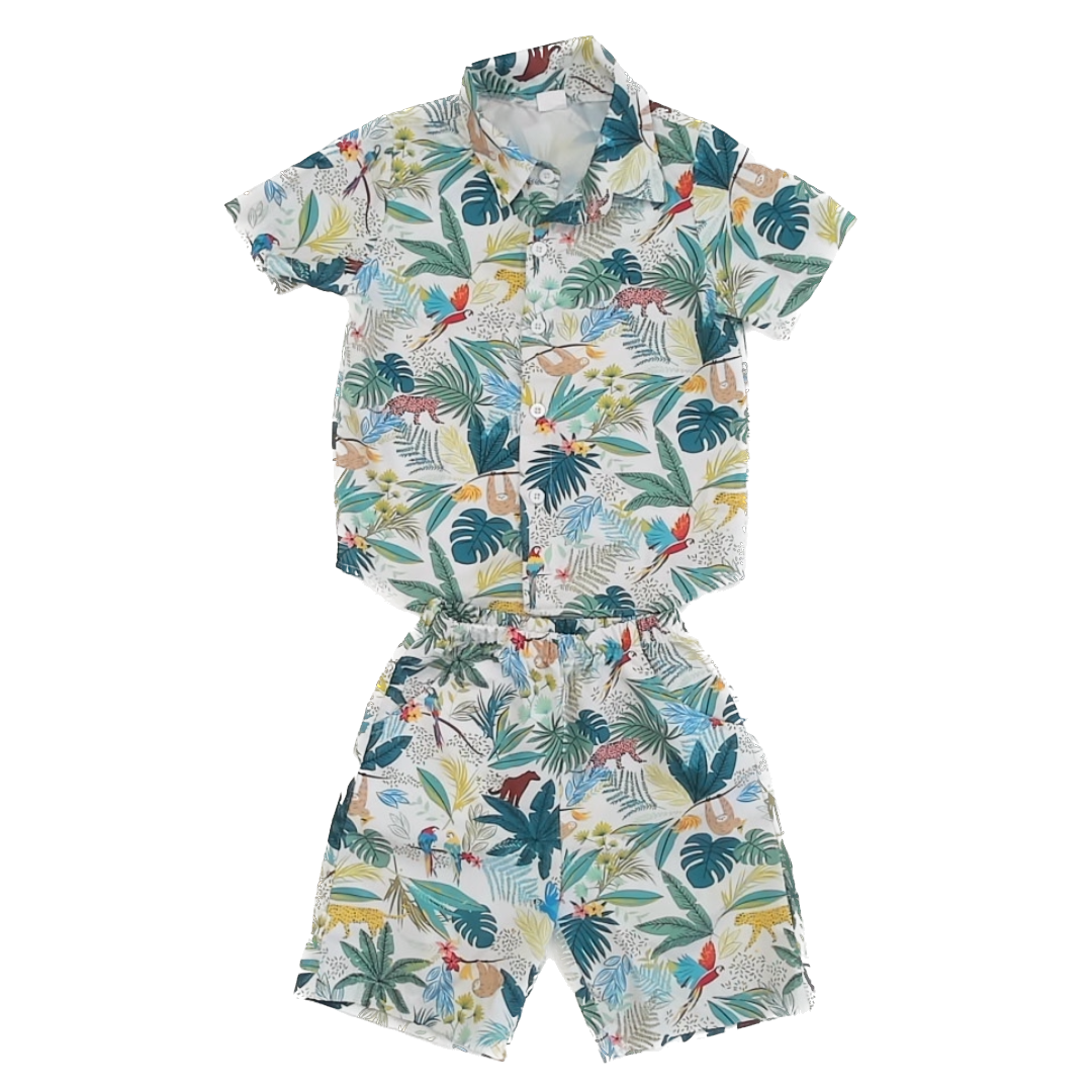 Unknown Boys Jungle Print Apparel Sets Size: 4-6T Jungle Print