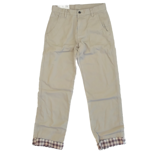 Uniqlo Boys Khaki Flannel-Lined Slacks Size: 12 Years Khaki Flannel-Lined