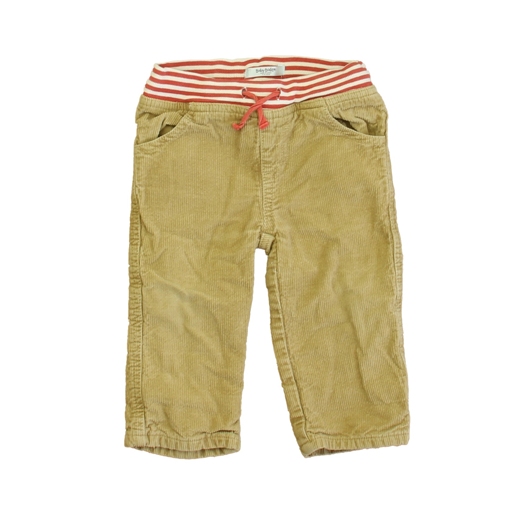 Boden Boys Khaki | Gray Corduroy Pants Size: 12-18 Months Khaki | Gray