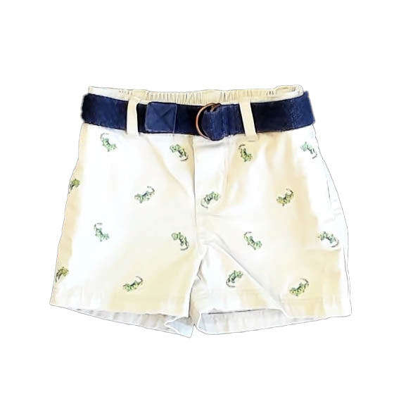 Ralph Lauren Boys Khaki Lizards Shorts Size: 6 Months Khaki Lizards