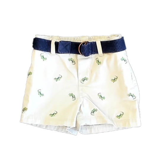 Ralph Lauren Boys Khaki Lizards Shorts Size: 6 Months Khaki Lizards