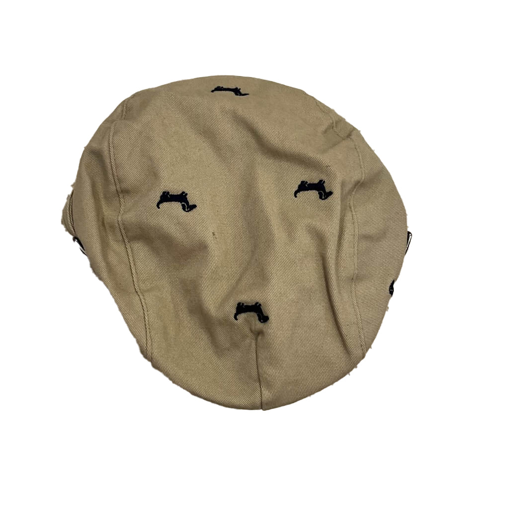 Janie and Jack Boys Khaki | Navy Dogs Hat Size: 6-12 Months Khaki | Navy Dogs