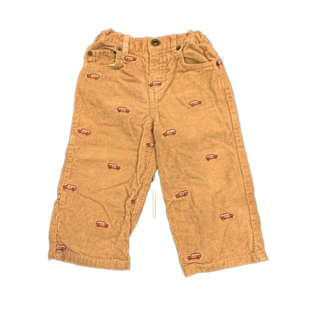 Hartstrings Boys Khaki | Red Cars Corduroy Pants Size: 18 Months Khaki | Red Cars