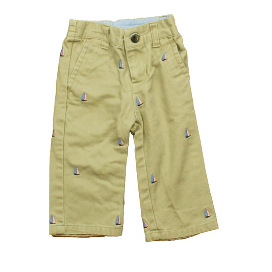 Janie and Jack Boys Khaki Sailboats Pants Size: 6-12 Months Khaki Sailboats