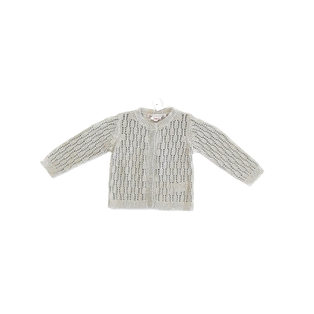 Bonpoint Girls Khaki | Sparkles Cardigan Size: 12 Months Khaki | Sparkles