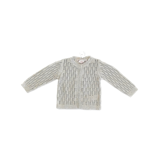 Bonpoint Girls Khaki | Sparkles Cardigan Size: 12 Months Khaki | Sparkles