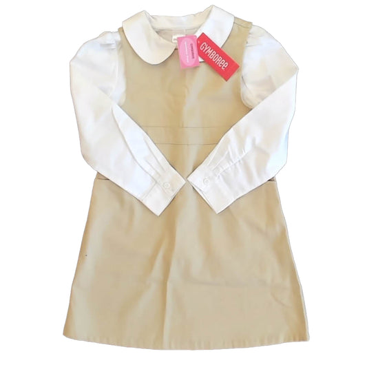 Gymboree Girls Khaki | White Jumper Size: 6 Years Khaki | White
