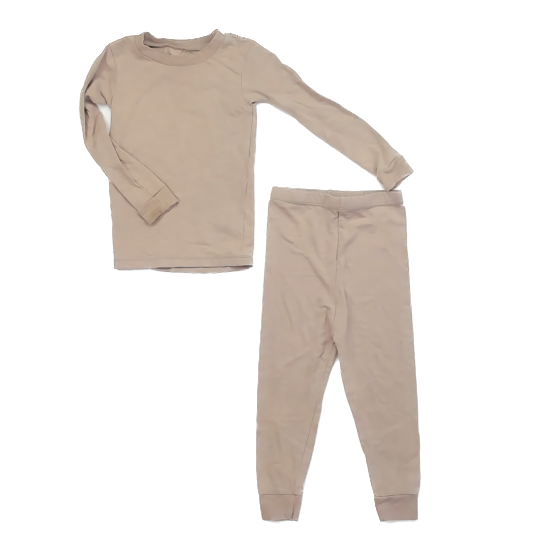 Burt's Bees Unisex Khaki 2-piece Pajamas Size: 24 Months Khaki