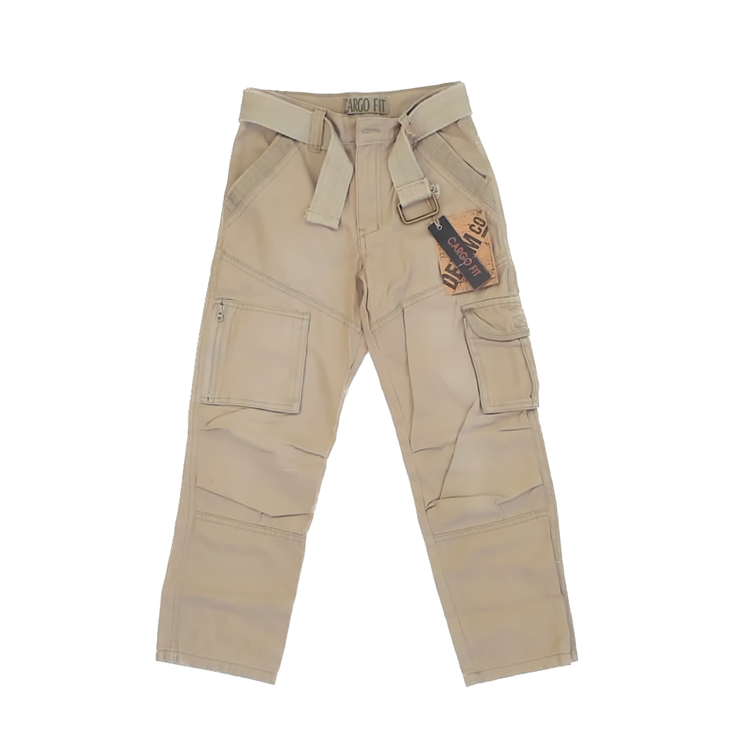 Cargo Fit Boys Khaki Cargo Pants Size: 7 - 8 Years Khaki