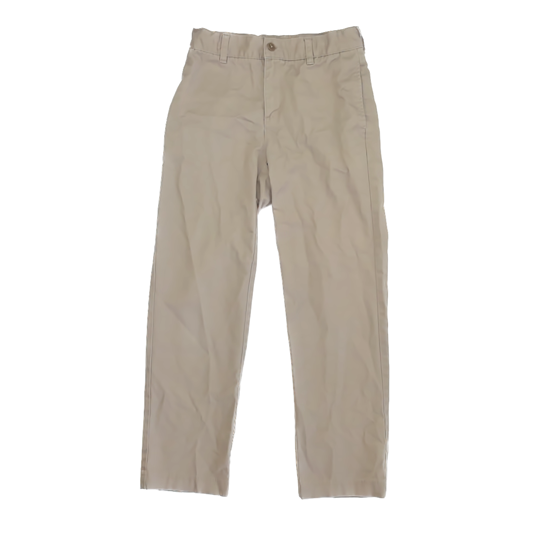 Land's End Boys Khaki Slacks Size: 12 Years Khaki