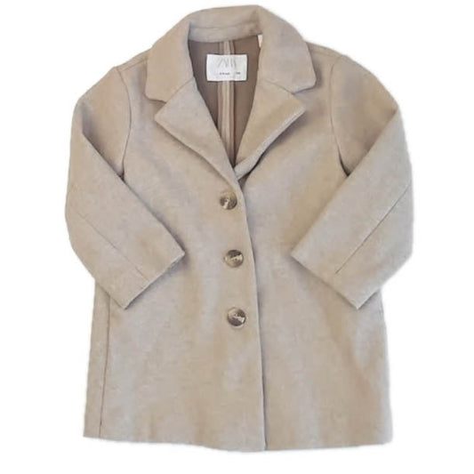 Zara Girls Khaki Winter Coat Size: Z3-4T Khaki