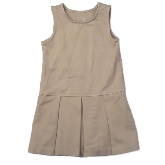 Primary.com Girls Khaki Dress Size: 4-5T Khaki