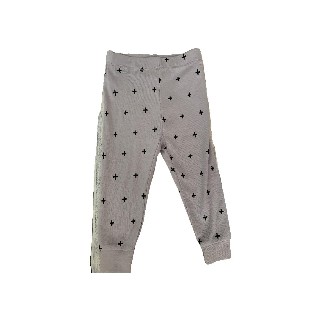 Petit Lemi Girls Lavender | Black | Pattern Pajamas Size: 12M Lavender | Black | Pattern