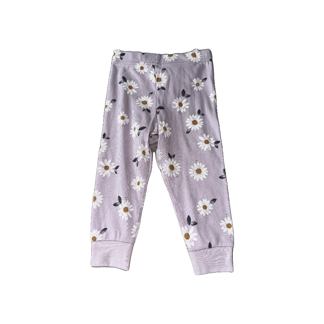 Petit Lemi Girls Lavender | Flowers Pajamas Size: 12 months Lavender | Flowers