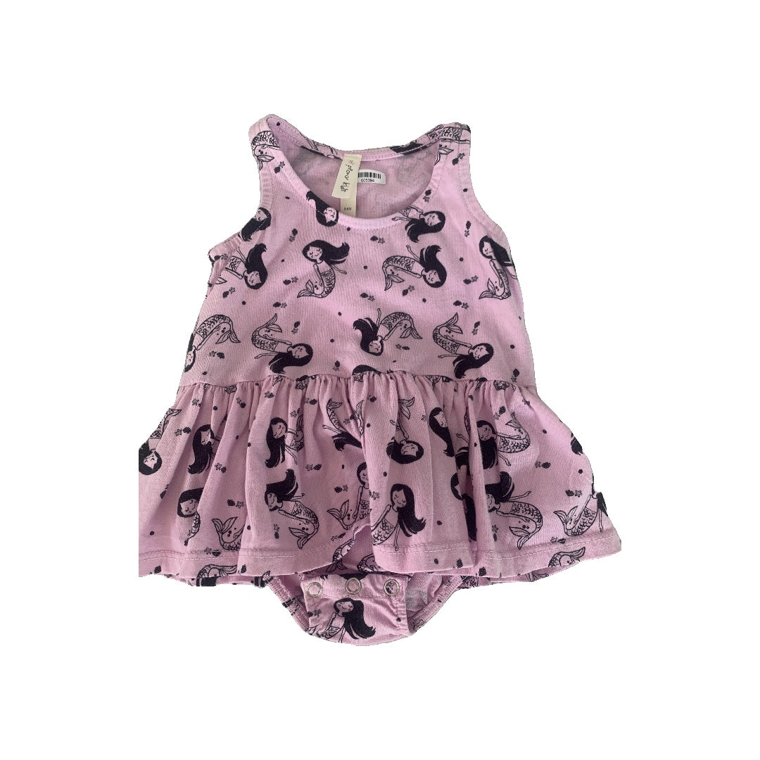 Pink Peony Kids Girls Lavender | Pattern Romper Size: 3-6 months Lavender | Pattern