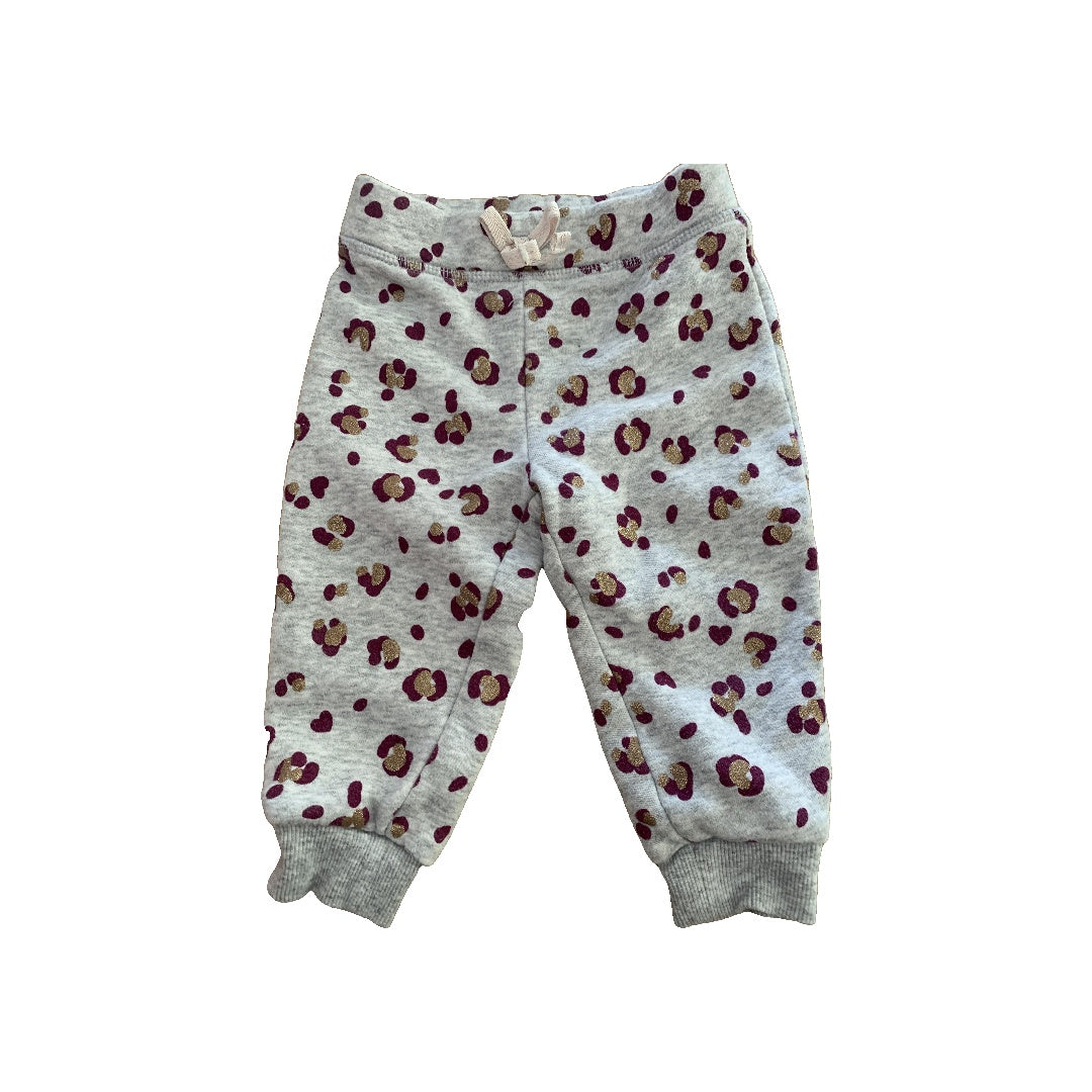 Girls Lavender | purple | Leopard print Pants Size: 9-12 Months Lavender | purple | Leopard print