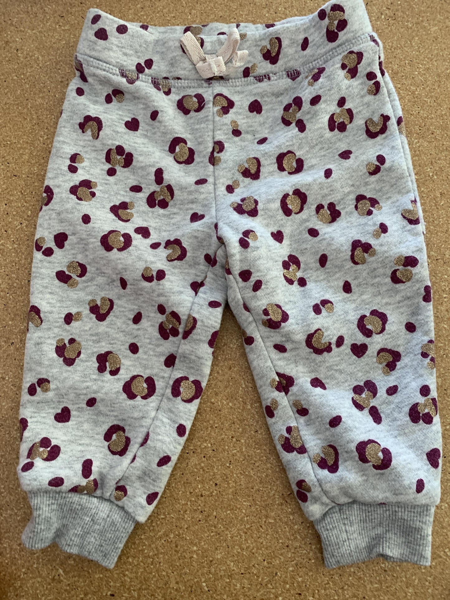 Girls Lavender | purple | Leopard print Pants Size: 9-12 Months Lavender | purple | Leopard print