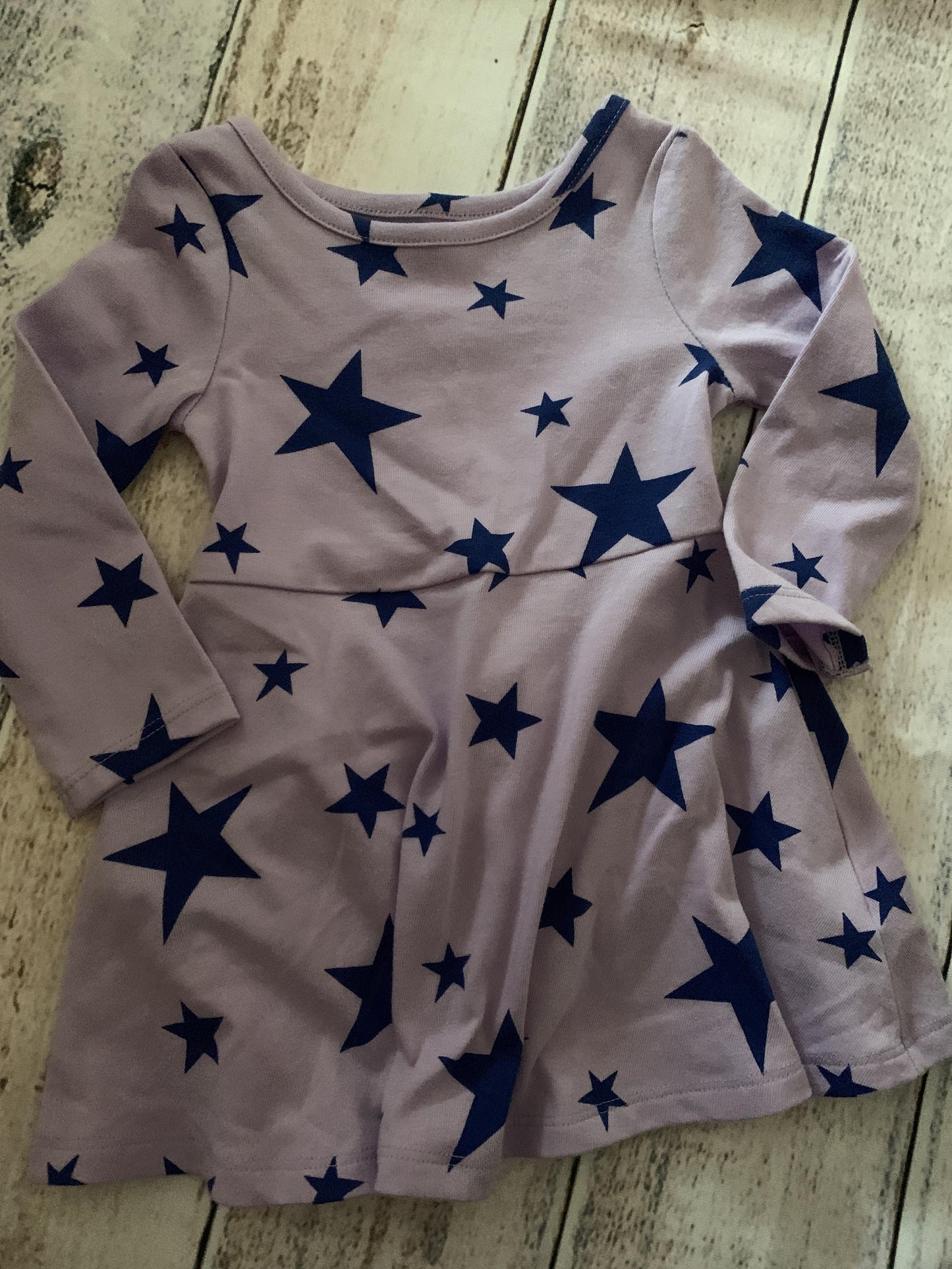 Cat & Jack Girls Lavender | Royal Blue | Stars Dress Size: 12M Lavender | Royal Blue | Stars