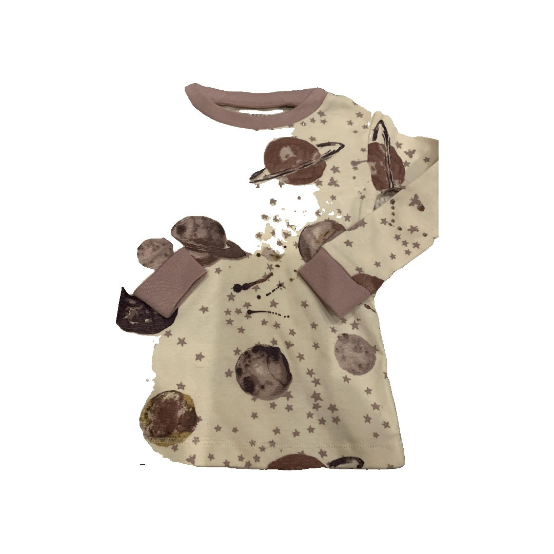 Burt's Bees Girls Lavender | Space Pajamas Size: 12M Lavender | Space