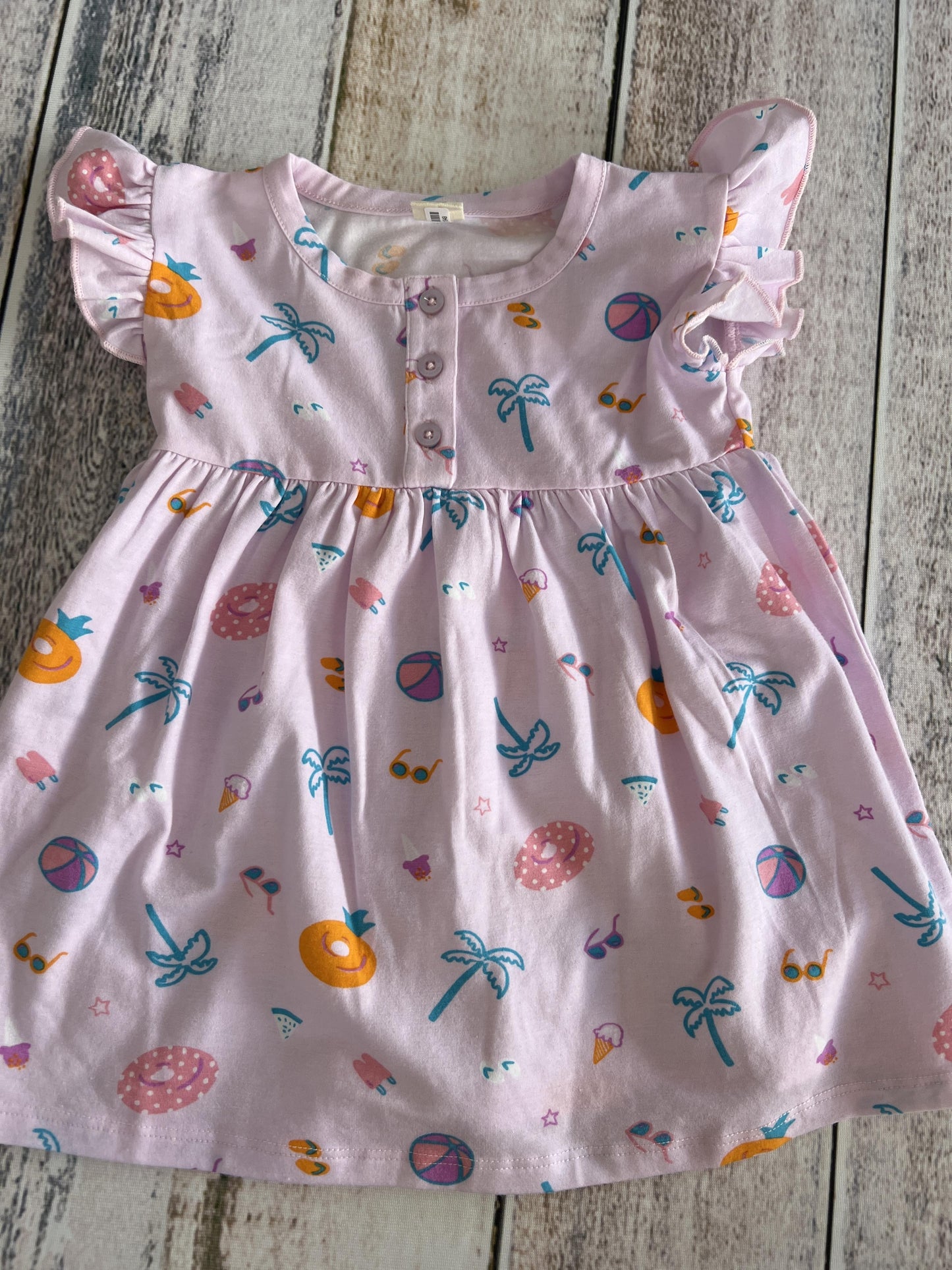 Tucker + Tate Girls Lavender | Tropical Dress Size: 9 months Lavender | Tropical
