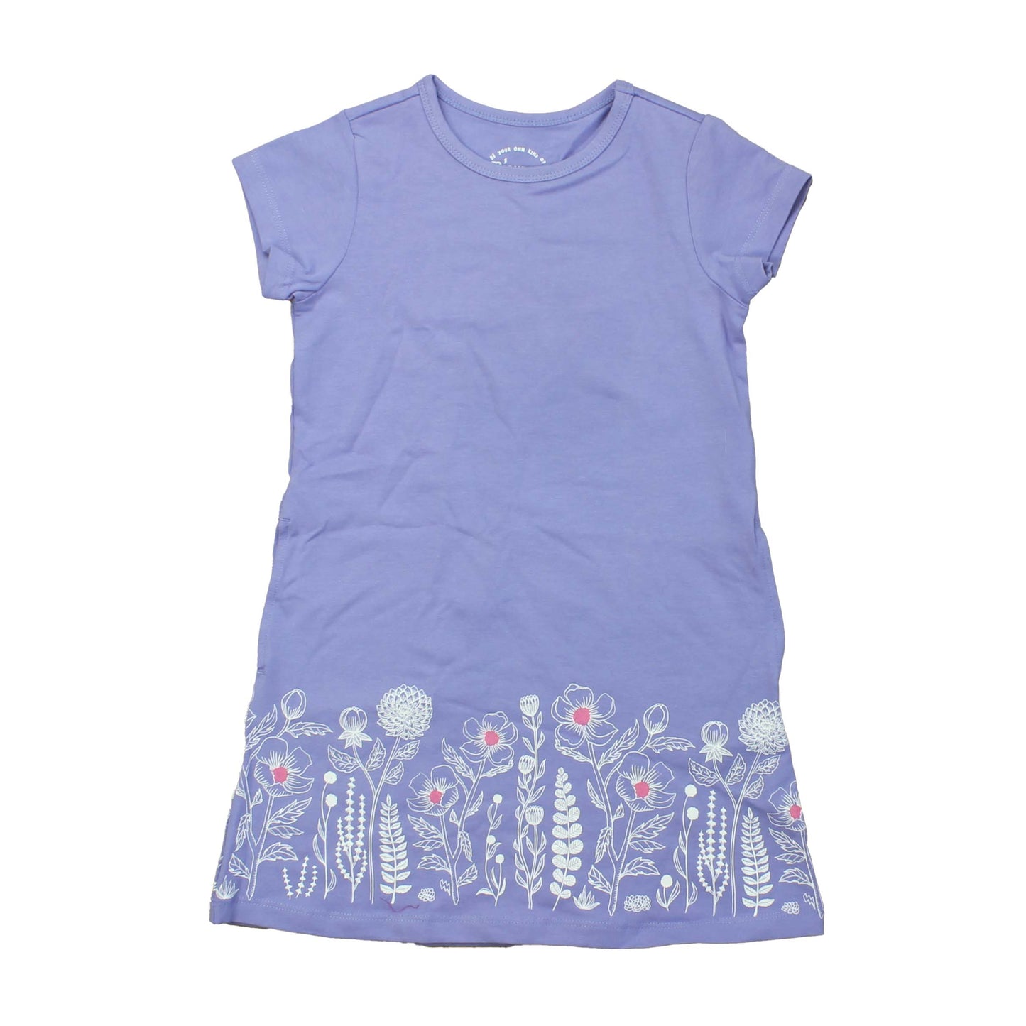 Mightly Girls Lavender | White | Flower Dress Size: 4-5T Lavender | White | Flower