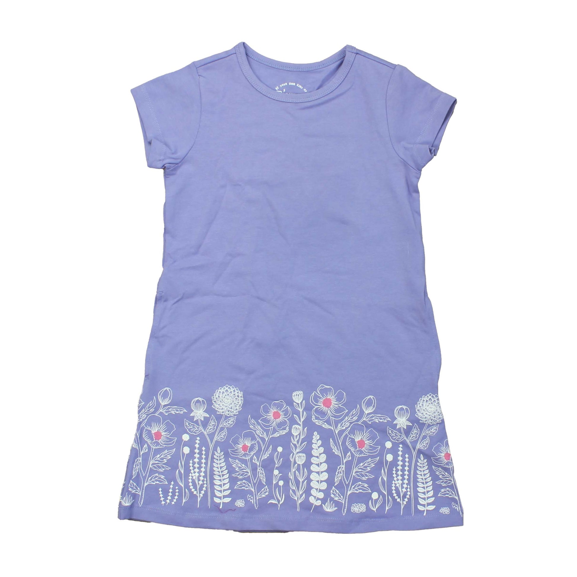 Mightly Girls Lavender | White | Flower Dress Size: 4-5T Lavender | White | Flower