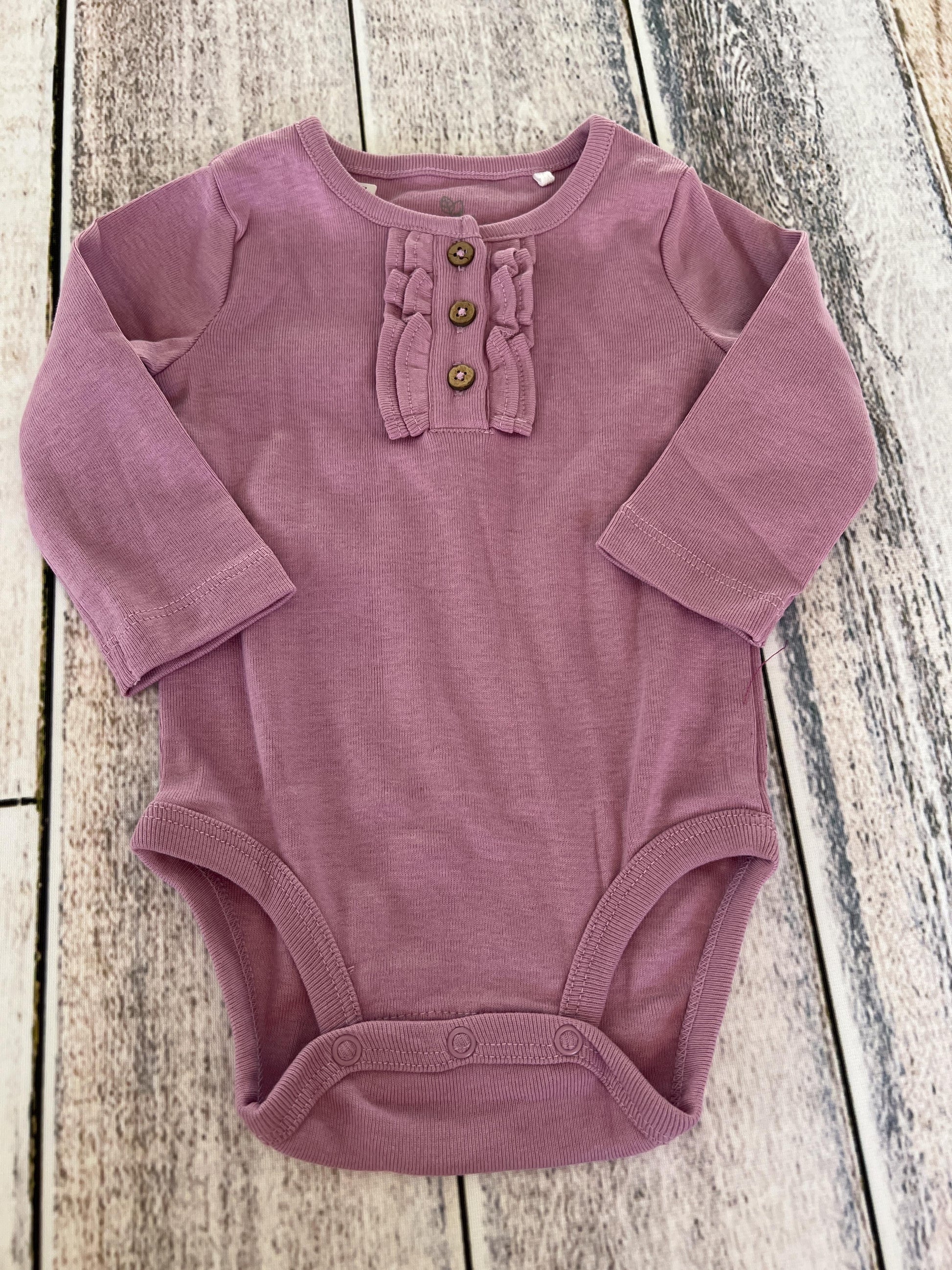 Oliver & Rain Girls Lavender Onesie Size: 6 months Lavender