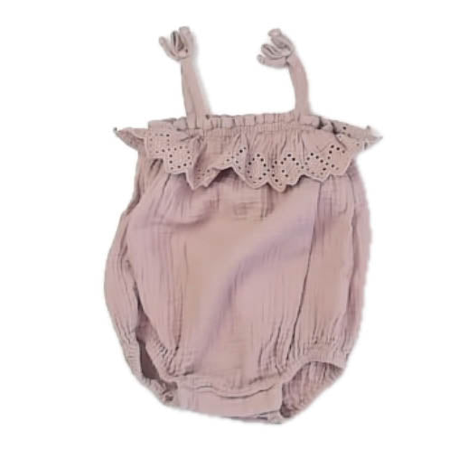 Rylee + Cru Girls Lavender Romper Size: 6-12 Months Lavender