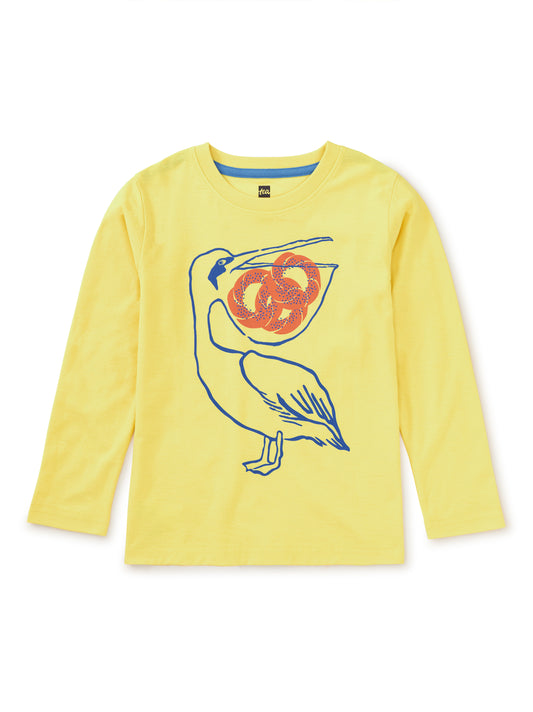 Tea Collection Boys Lemongrass Pelican T-Shirt Size: 8 Years Lemongrass Pelican