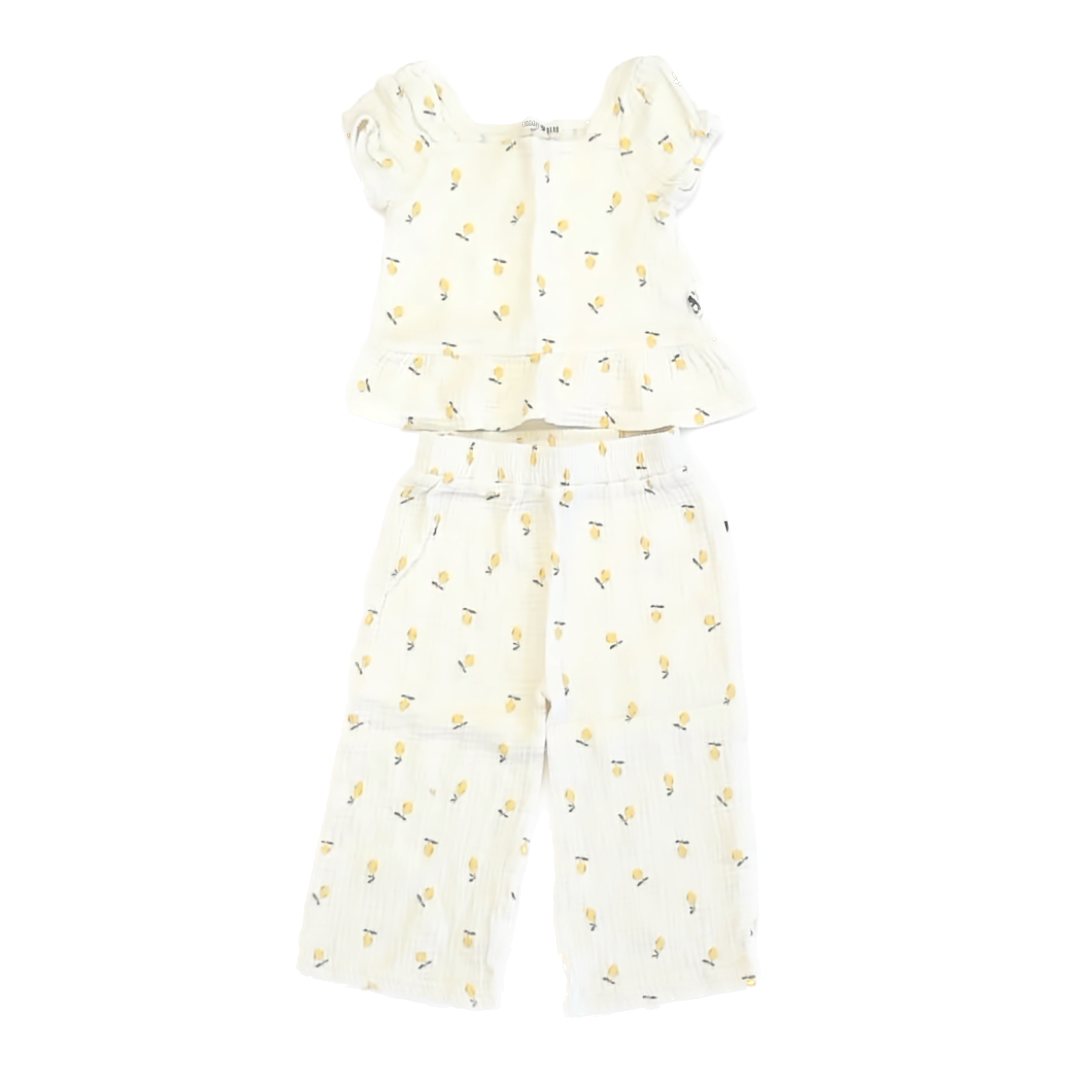 Rabbit + Bear Girls Lemons Apparel Sets Size: 2T Lemons