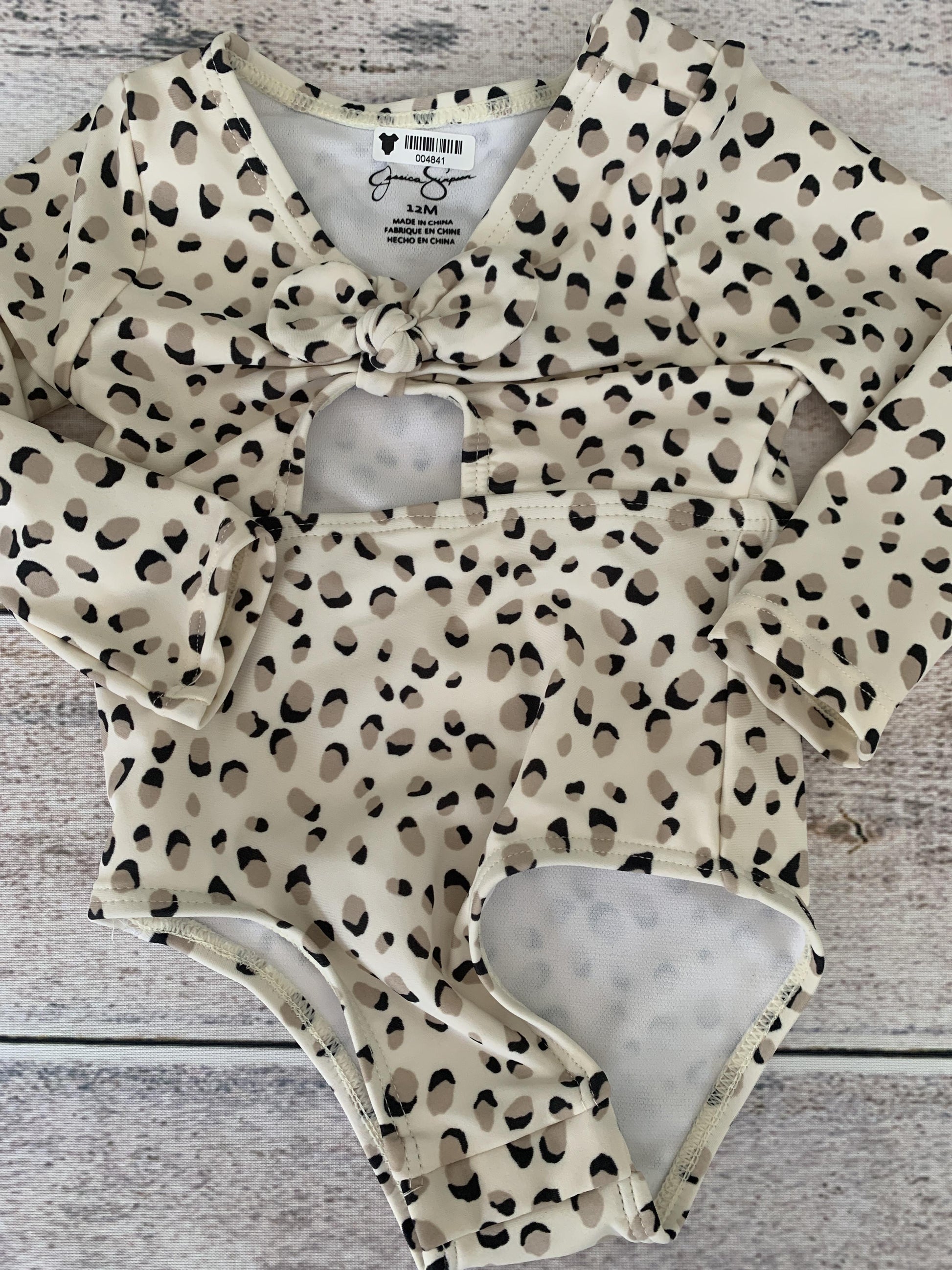 Jessica Simpson Girls Leopard print Swimwear Size: 12M Leopard print