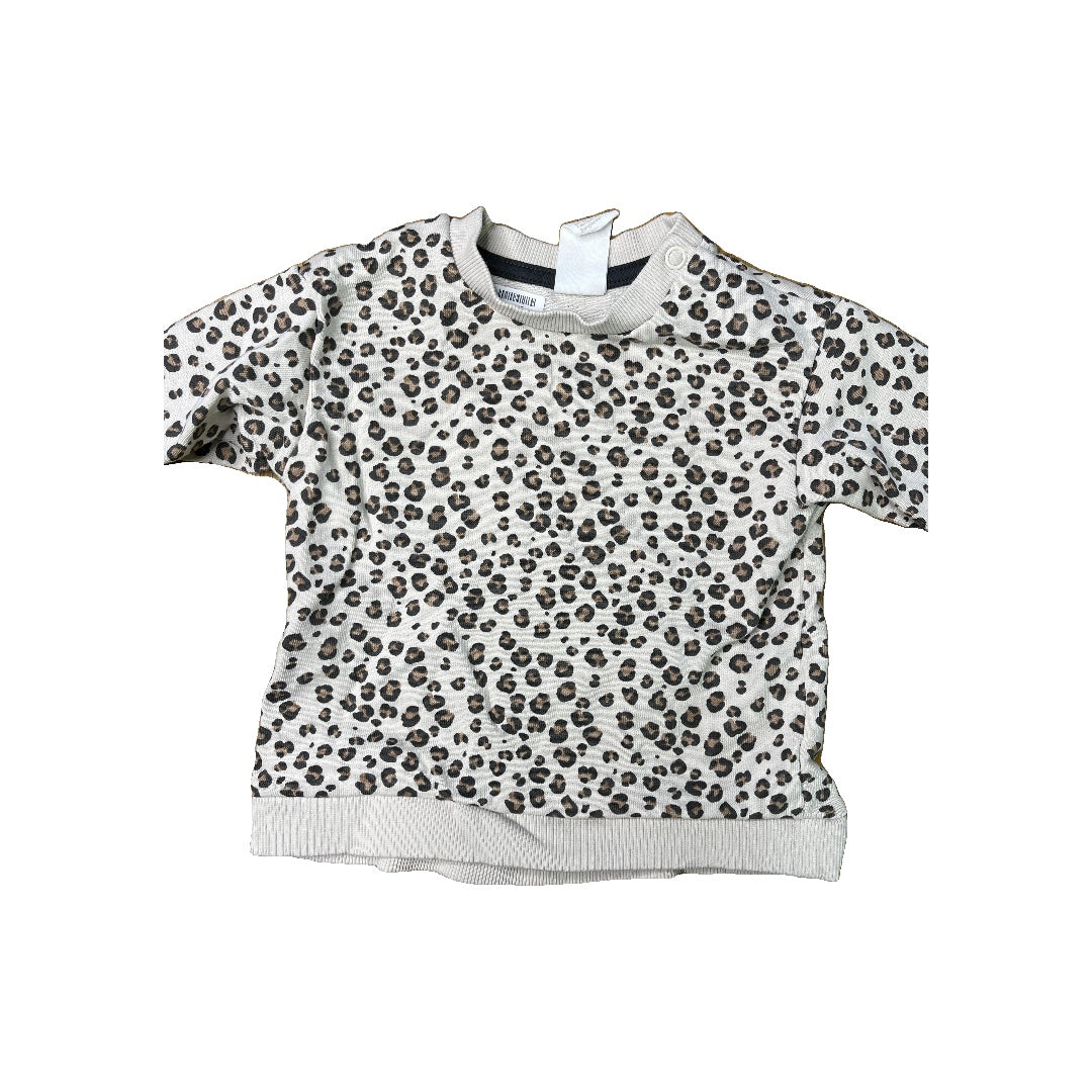H&M Girls Leopard print Sweatshirt Size: 6 months Leopard print