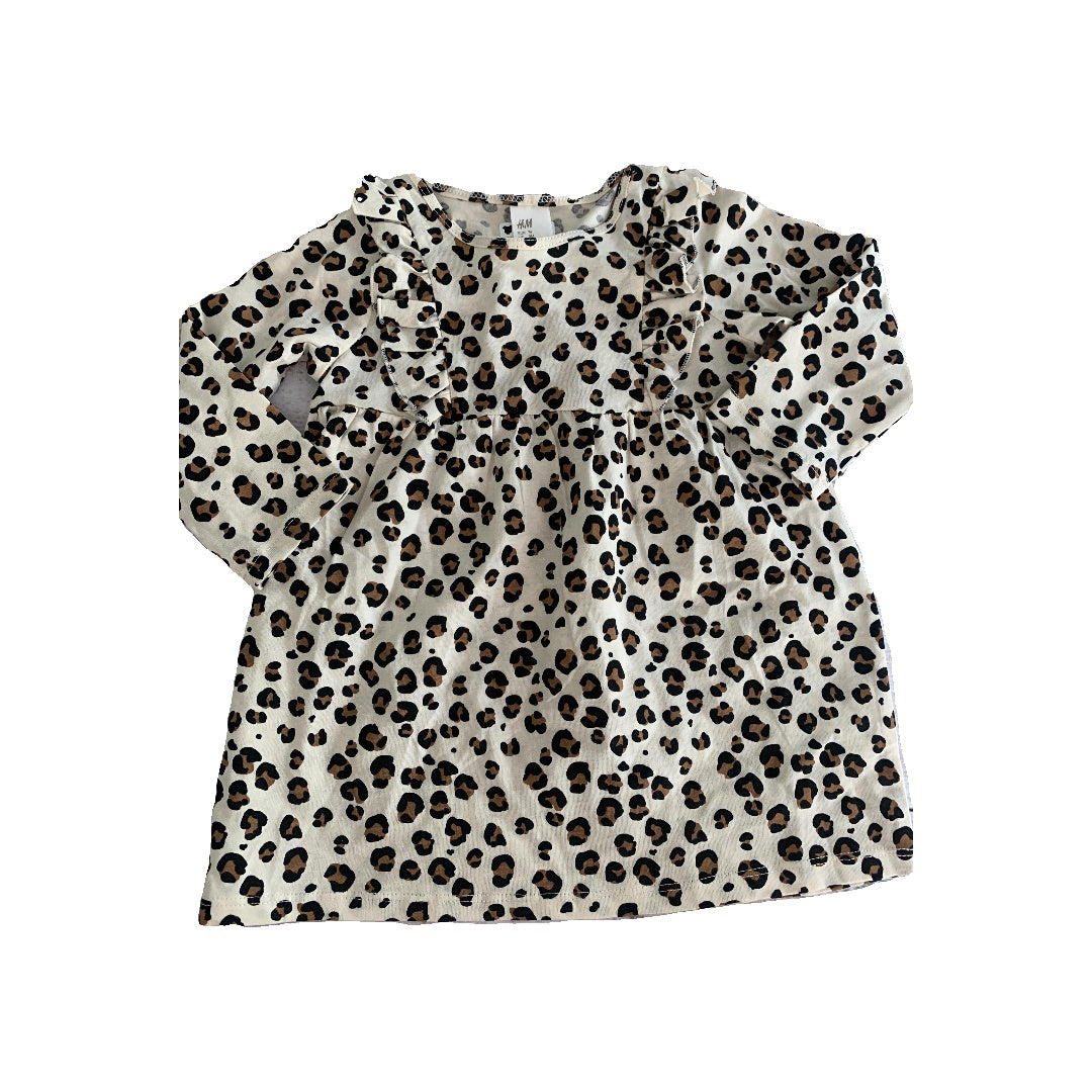 H&M Girls Leopard print Dress Size: 9 months Leopard print