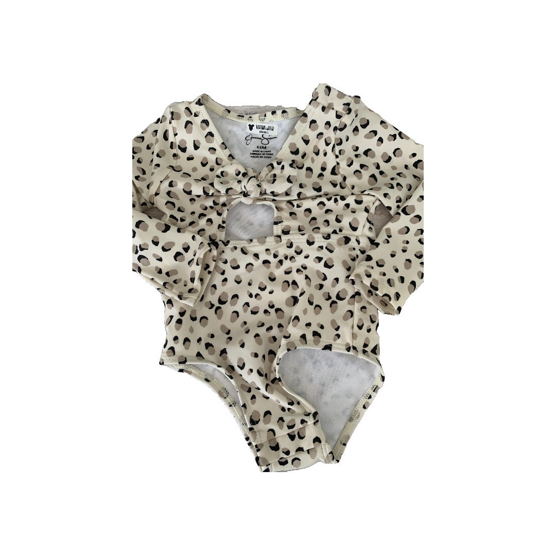 Jessica Simpson Girls Leopard print Swimwear Size: 12M Leopard print