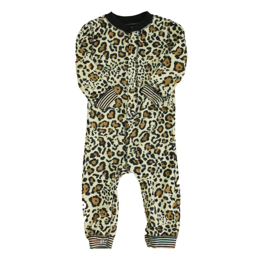 P.J. Salvage Girls Leopard 1-piece Non-footed Pajamas Size: 6-12 Months Leopard