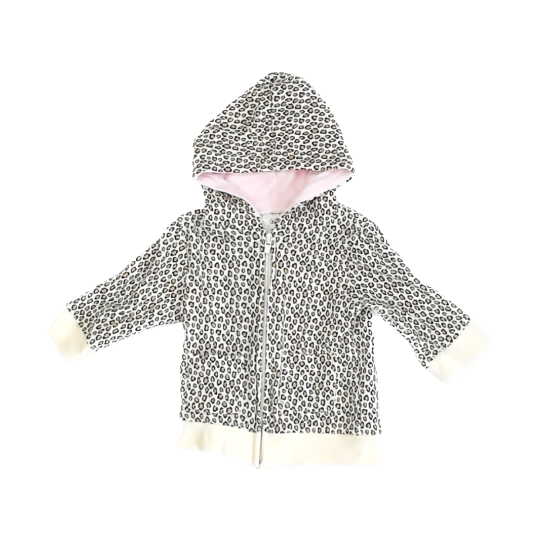 Little Treasure Girls Leopard Hoodie Size: 9-12 Months Leopard