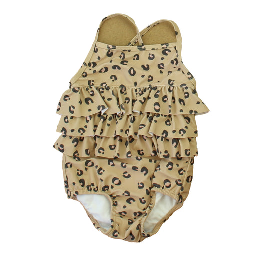 Tu Girls Leopard 1-piece Swimsuit Size: 9-12 Months Leopard