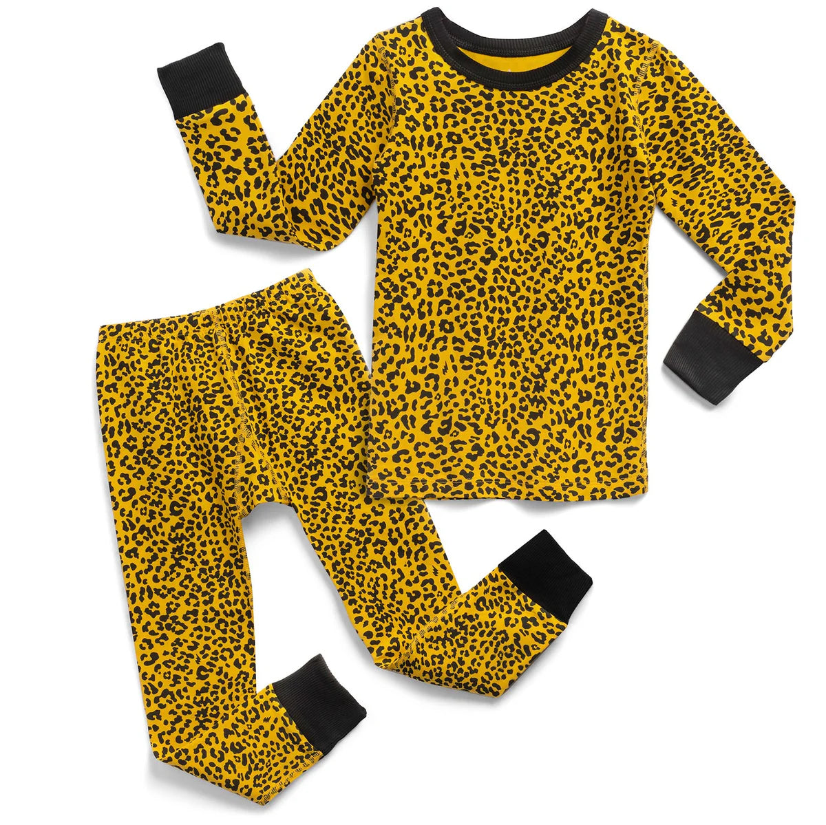 Mightly Girls Leopard 2-piece Pajamas Size: 2-5T Leopard