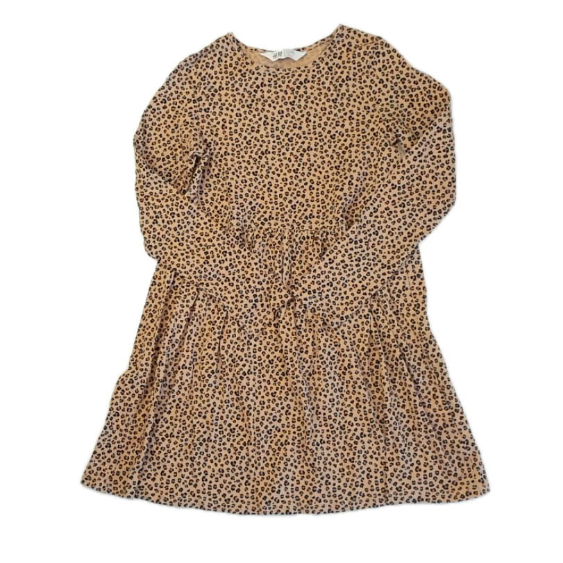 H&M Girls Leopard Dress Size: 8-10 Years Leopard